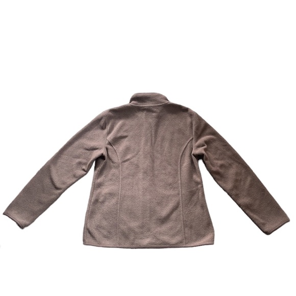 Karen Scott Brown Fuzzy Fill Zip Jacket - Picture 7 of 7